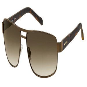 Fosil Wraparound Women Brown/Havana Metal Frame